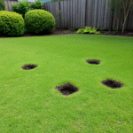 trous dans le jardin sans monticule