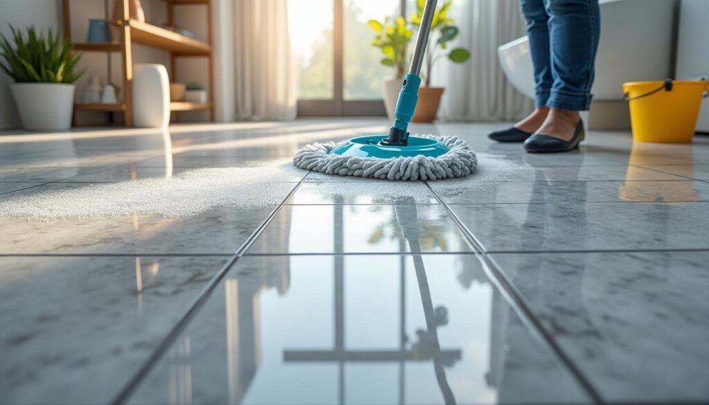 découvrez des méthodes efficaces pour nettoyer un carrelage neuf et éliminer le voile blanc, afin de retrouver un sol parfaitement éclatant.