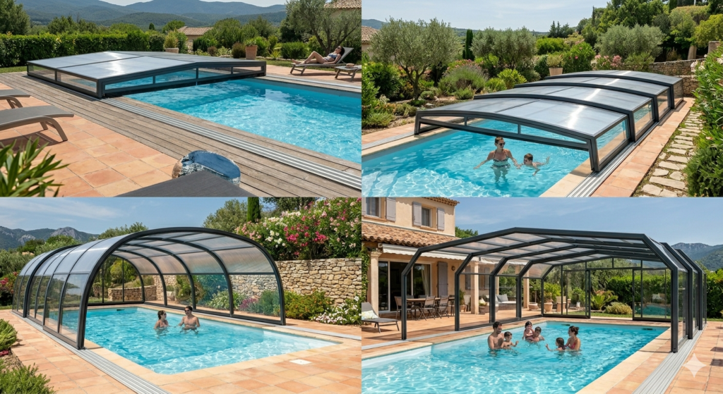 Comparatif des différents types d’abris de piscines