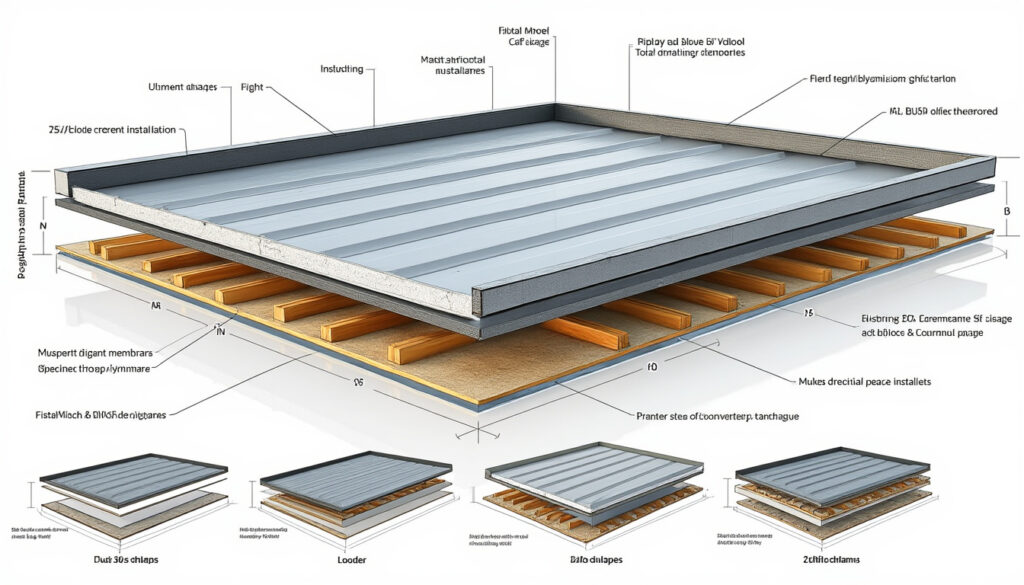 découvrez un guide complet avec schémas, plans et étapes détaillées pour la pose d'un toit plat en bac acier, afin de garantir une installation réussie et durable.